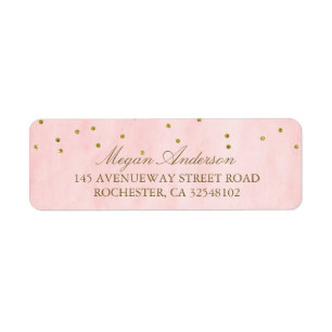 Vintage Pink Gold Confetti Wedding