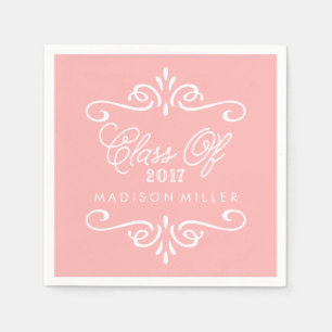 Vintage Pink   Graduation Napkins
