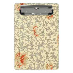 Vintage Pink Grey Artwork Botanical Floral Mini Clipboard