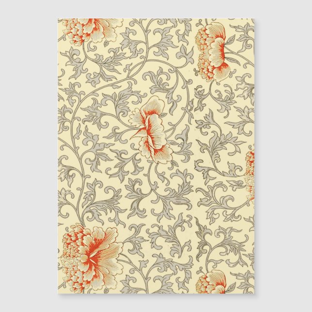 Vintage Pink Grey Botanical Floral (Front)