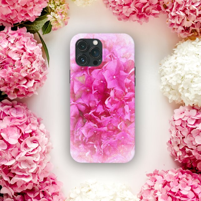 Vintage Pink Hydrangea Blossom Case-Mate iPhone Case (Creator Uploaded)