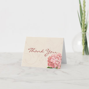 Vintage Pink Hydrangea Note Cards