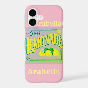 Vintage pink lemonade sign lemon fruit summer