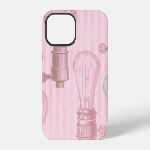 Vintage Pink Light Bulbs Retro Lovers Electrician iPhone 12 Case
