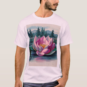 Vintage Pink Lotus Flower T-Shirt
