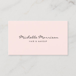 Vintage Pink Makeup and Beauty Business Card