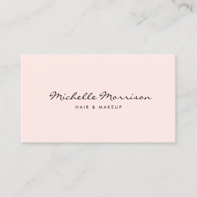 Vintage Pink Makeup and Beauty Business Card (Front)