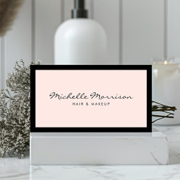 Vintage Pink Makeup and Beauty Business Card