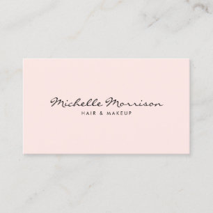 Vintage Pink Makeup and Beauty Business Card