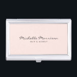 Vintage Pink Makeup and Beauty Card Case<br><div class="desc">Coordinates with the Vintage Pink Makeup and Beauty Business Card Template by 1201AM. Your name is elegantly styled in a cursive font for a classic,  vintage feel on this personalised business card case. A great gift idea for makeup artists,  stylists,  salon owners,  nail artists and more. © 1201AM CREATIVE</div>
