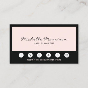 Vintage Pink Makeup and Beauty Loyalty Card