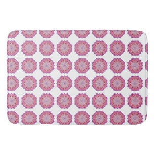 vintage pink mandala bath mat