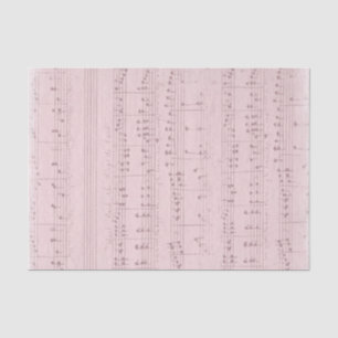 vintage pink music sheet