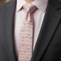 Vintage Pink Musical Notes Music Lover