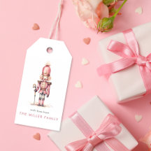 Vintage Pink Nutcracker Watercolor Minimalistic