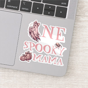Vintage Pink One Spooky Mama Coquette Coffee Ghost