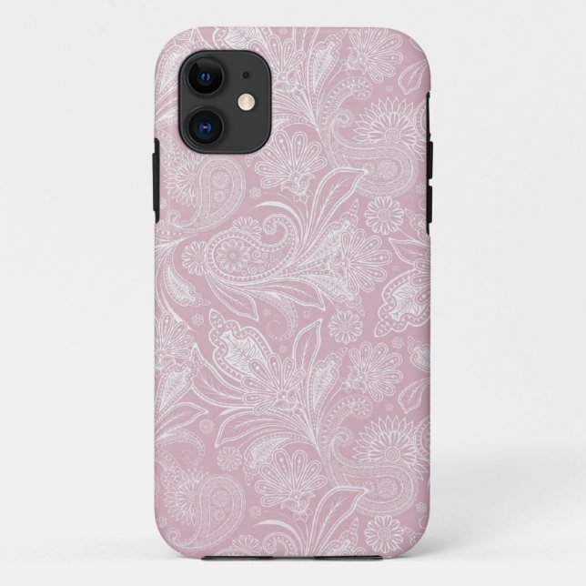 Vintage Pink Paisley Case-Mate iPhone Case (Back)