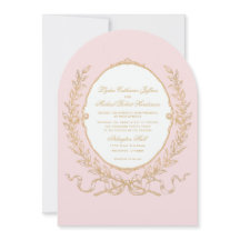 Vintage Pink Paris Glam Invitation