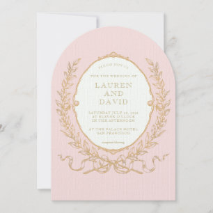 Vintage Pink Paris Glam Invitation