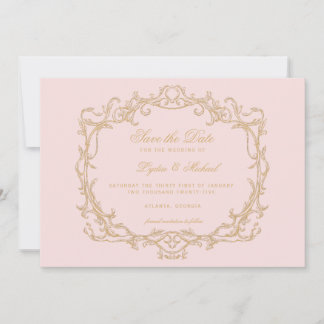 Vintage Pink Paris Glam Save The Date