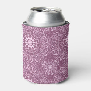 Vintage Pink Pattern Can Cooler
