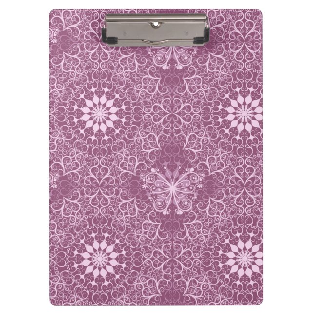 Vintage Pink Pattern Clipboard (Front)