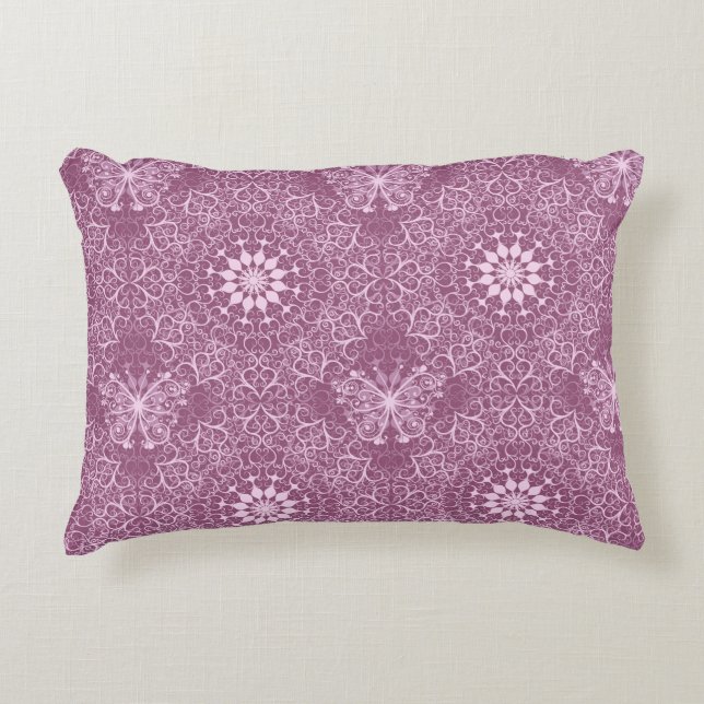 Vintage Pink Pattern Decorative Cushion (Front)