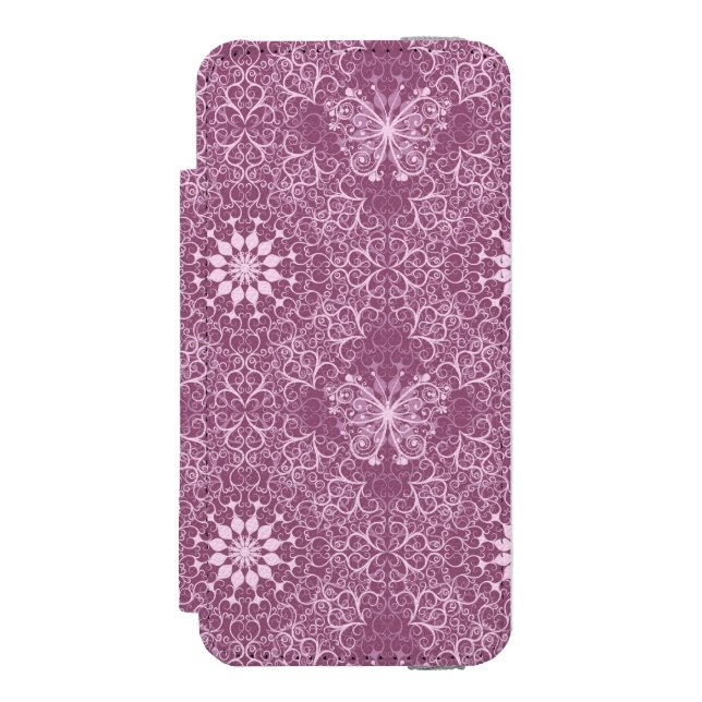 Vintage Pink Pattern Incipio iPhone Wallet Case (Folio Front)