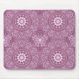 Vintage Pink Pattern Mouse Mat