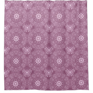 Vintage Pink Pattern Shower Curtain