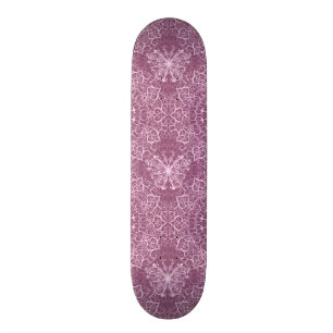 Vintage Pink Pattern Skateboard