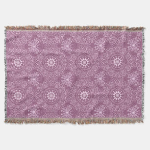 Vintage Pink Pattern Throw Blanket
