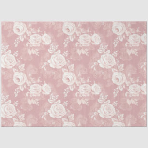 Vintage Pink peony floral decoupage Tissue Paper