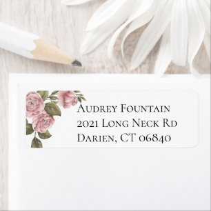 Vintage Pink Peony Flower Elegant Floral