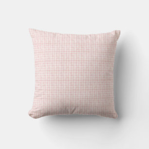 Vintage Pink Plaid Gingham Coquette Cushion