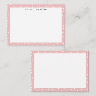 Vintage Pink Polka Dot Pattern Card
