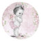 Vintage Pink Princess Baby Shower Stickers