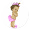 Vintage Pink Princess Baby Shower Stickers