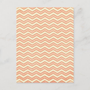 Vintage Pink. Retro Chevron Pattern Postcard