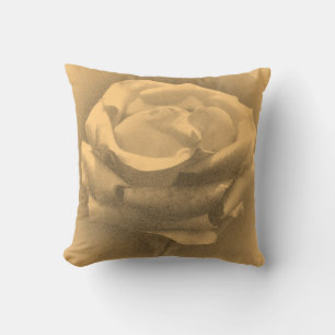 Vintage Pink Rose Close-up Cushion