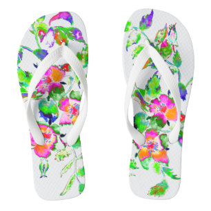 Vintage pink Rose Flip Flops
