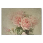 Vintage Pink Rose Floral Bee Sage Leaves Decoupage