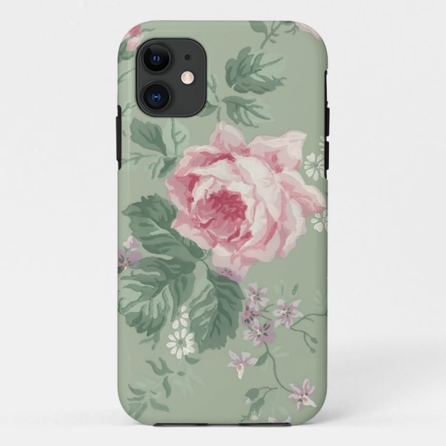 Vintage Pink Rose Floral iPhone5 case (Back)