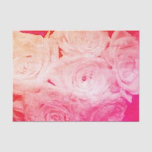Vintage pink rose flower photo decoupage crafts tissue paper