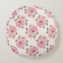 Vintage pink rose garden cottage floral pattern