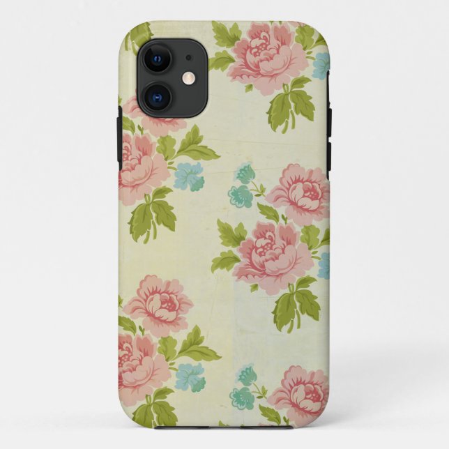 Vintage Pink Rose iPhone 5 5S Case (Back)