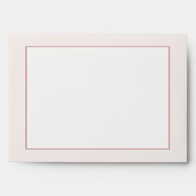 Vintage Pink Rose Posh Wedding Envelope (Front)