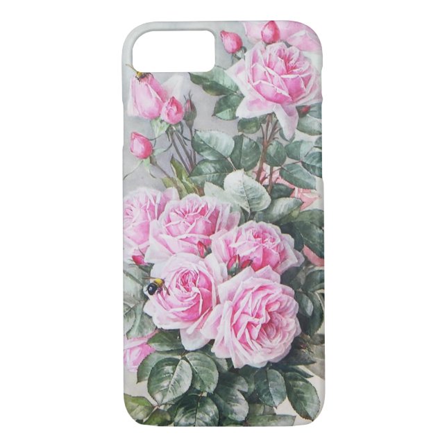 Vintage Pink Roses Bouquet Case-Mate iPhone Case (Back)