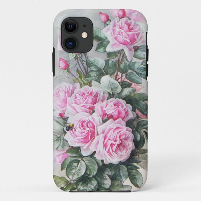 Vintage Pink Roses Bouquet Case-Mate iPhone Case (Back)