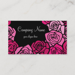 Vintage pink roses Business Card